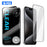 For iPhone 15 Pro 10Pcs Screen Protector AR Anti-Reflection High Aluminium-silicon Glass Silk Printing Clear Film - Transparent - 1