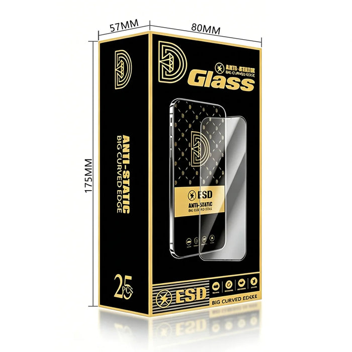 For iPhone 13 Pro Max 25Pcs Screen Protector Anti-static Silk Printing Medium Alumina Glass HD Clear Film - Transparent - 6