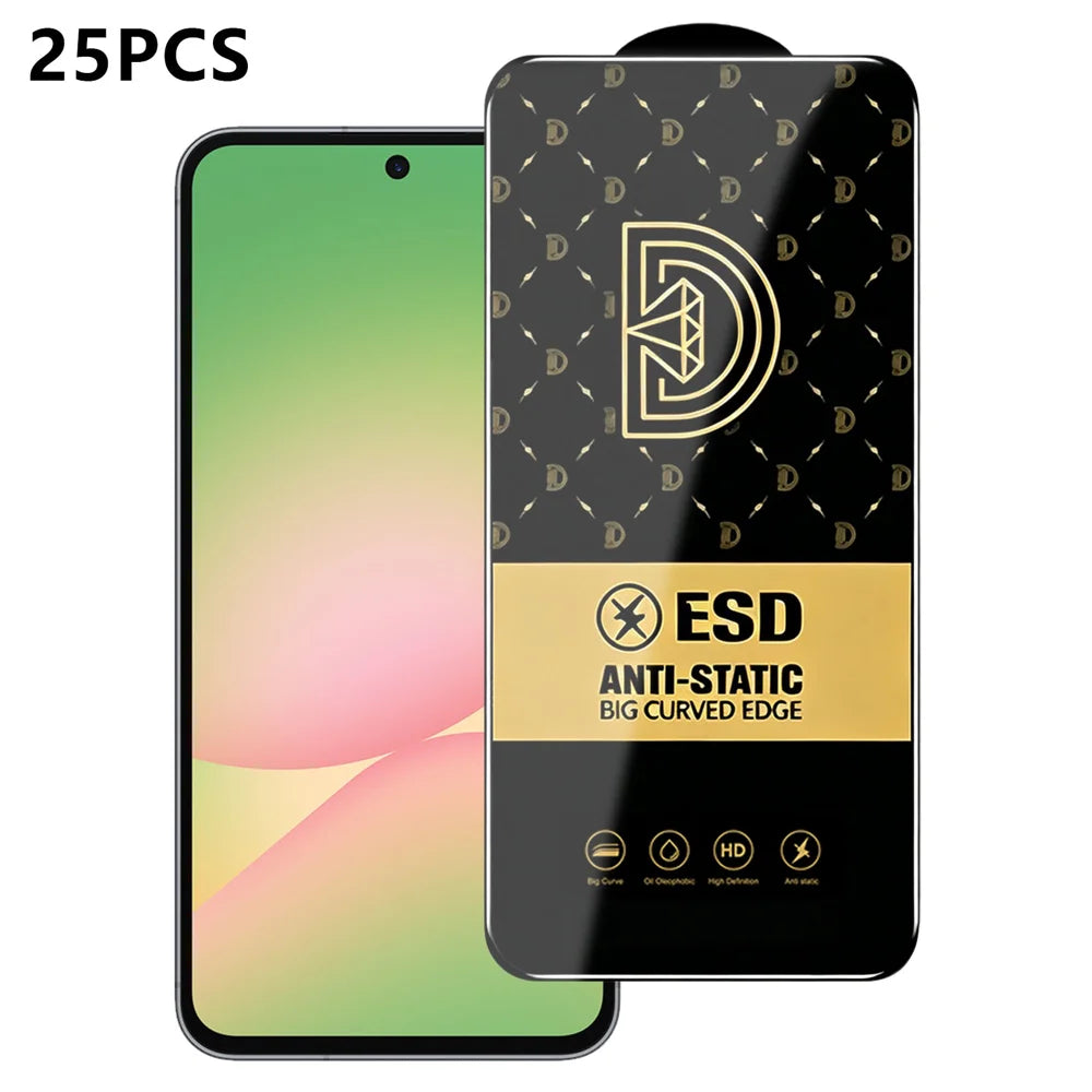 For Samsung Galaxy A56 5G 25Pcs Screen Protector Anti-static Silk Printing Medium Alumina Glass HD Clear Film - Transparent - 1