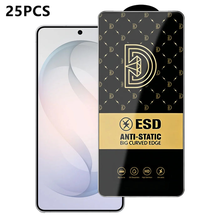 For Samsung Galaxy S26 Ultra 25Pcs Screen Protector Anti-static Silk Printing Medium Alumina Glass HD Clear Film - Transparent - 1