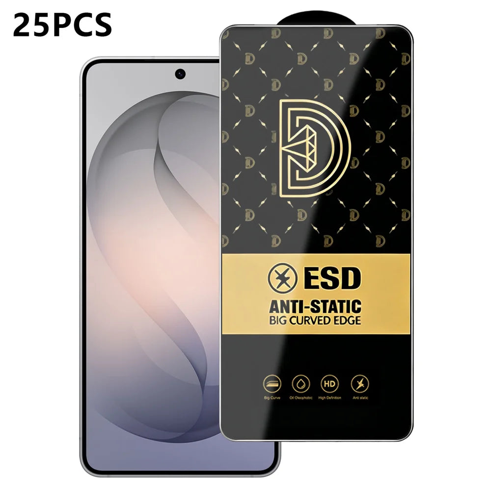 For Samsung Galaxy S26 25Pcs Screen Protector Anti-static Silk Printing Medium Alumina Glass HD Clear Film - Transparent - 1