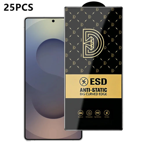 For Samsung Galaxy S25 Ultra 25Pcs Screen Protector Anti-static Silk Printing Medium Alumina Glass HD Clear Film - Transparent - 1