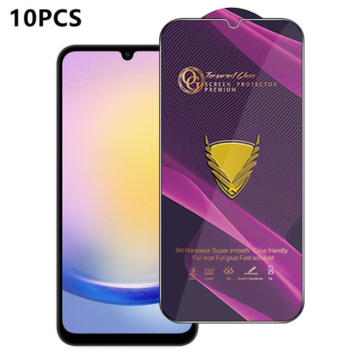 For Samsung Galaxy A25 5G (Global) (161mm) 10Pcs Screen Protector Full Cover Anti-Static Clear High Aluminium-silicon Glass Film - Transparent - 1
