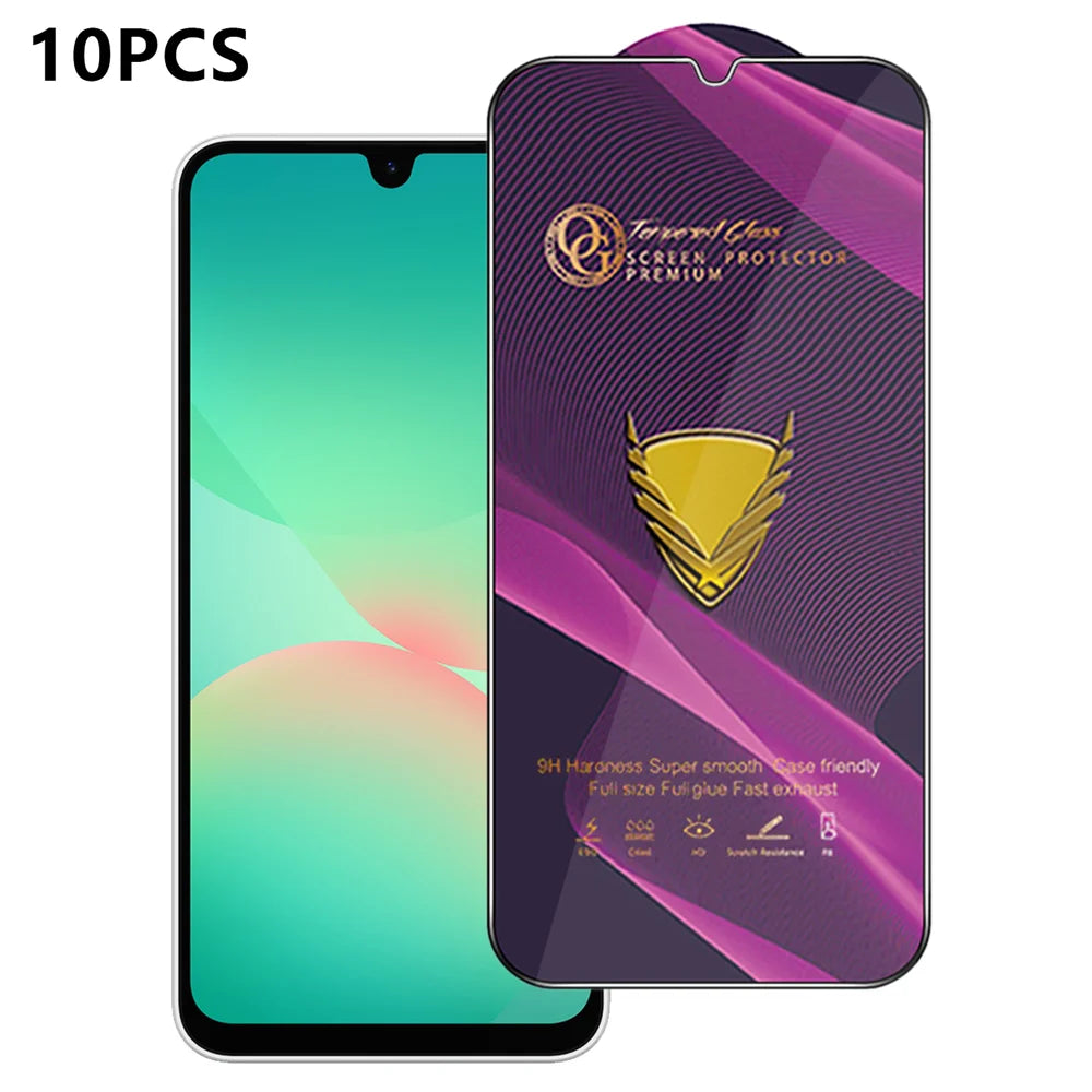 For Samsung Galaxy A26 5G 10Pcs Screen Protector Full Cover Anti-Static Clear High Aluminium-silicon Glass Film - Transparent - 1