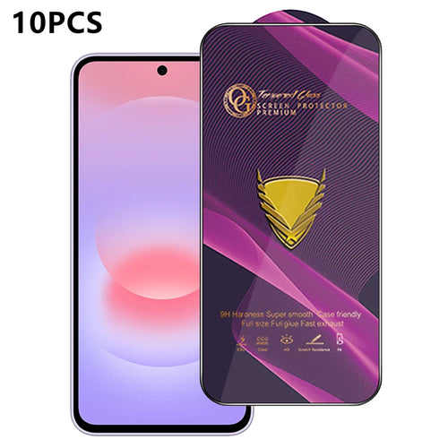 For Samsung Galaxy A37 5G 10Pcs Screen Protector Full Cover Anti-Static Clear High Aluminium-silicon Glass Film - Transparent - 1