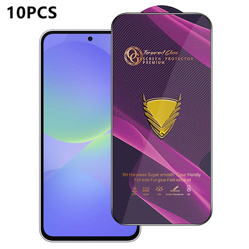 For Samsung Galaxy A36 5G 10Pcs Screen Protector Full Cover Anti-Static Clear High Aluminium-silicon Glass Film - Transparent - 1