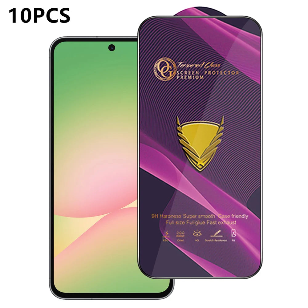 For Samsung Galaxy A56 5G 10Pcs Screen Protector Full Cover Anti-Static Clear High Aluminium-silicon Glass Film - Transparent - 1