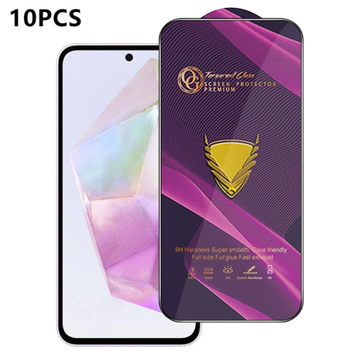 For Samsung Galaxy A35 5G 10Pcs Screen Protector Full Cover Anti-Static Clear High Aluminium-silicon Glass Film - Transparent - 1