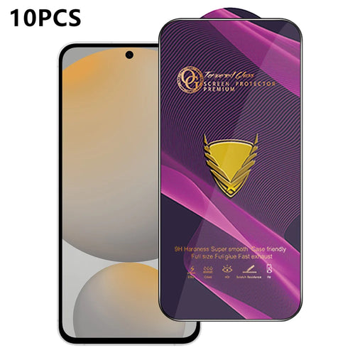 For Samsung Galaxy S24 FE 10Pcs Screen Protector Full Cover Anti-Static Clear High Aluminium-silicon Glass Film - Transparent - 1
