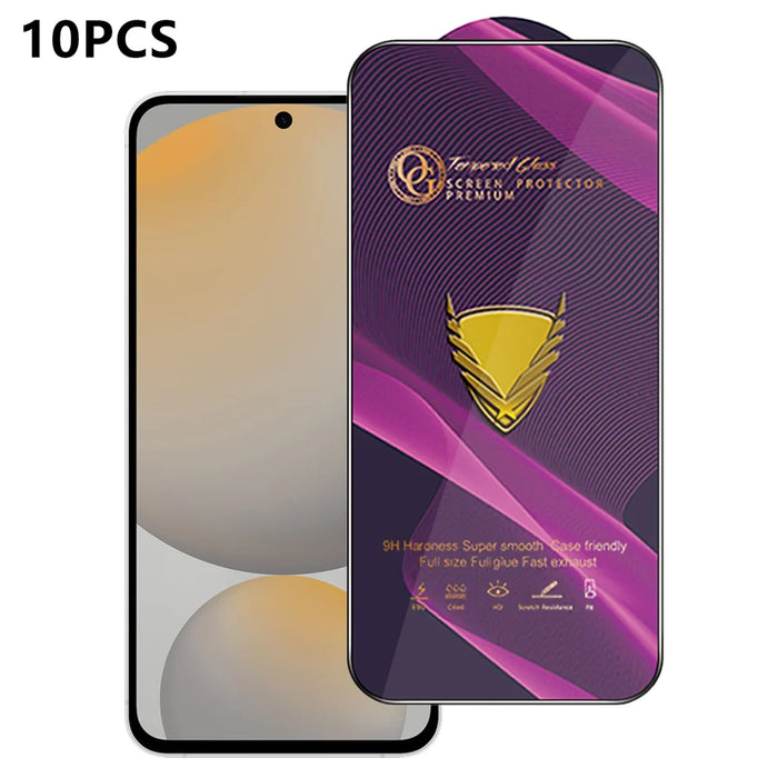 For Samsung Galaxy S24 FE 10Pcs Screen Protector Full Cover Anti-Static Clear High Aluminium-silicon Glass Film - Transparent - 1