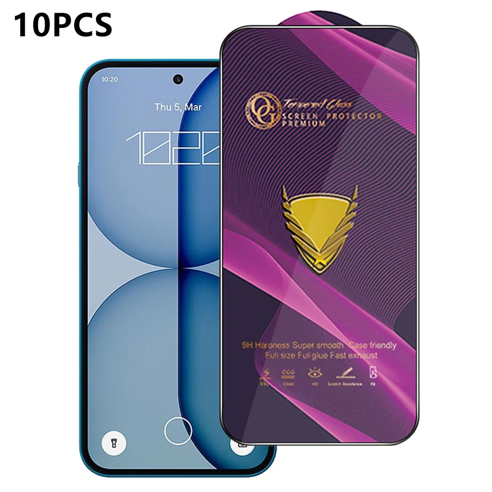 For Nothing Phone (4a) 10Pcs Screen Protector Full Cover Anti-Static Clear High Aluminium-silicon Glass Film - Transparent - 1