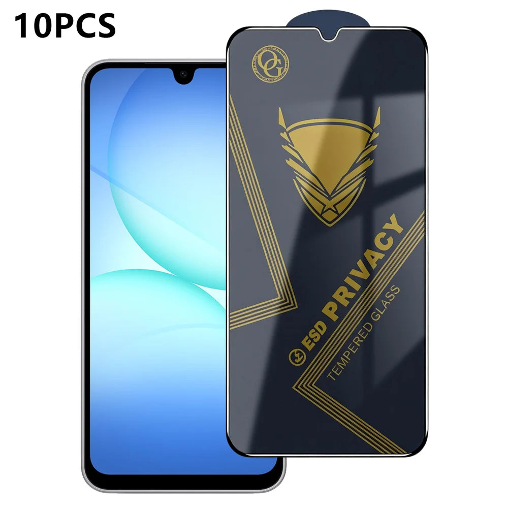 For Samsung Galaxy A27 5G 10Pcs Privacy Screen Protector 28° Anti-Spy Anti-Static High Aluminium-silicon Glass Film - Black - 1