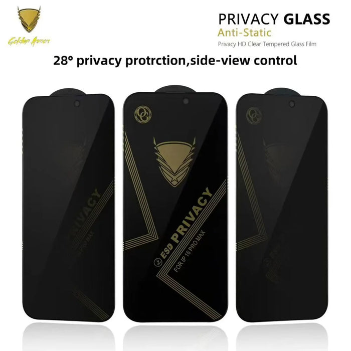 For Samsung Galaxy A35 5G 10Pcs Privacy Screen Protector 28° Anti-Spy Anti-Static High Aluminium-silicon Glass Film - Black - 2