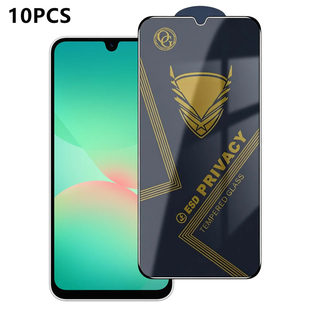 For Samsung Galaxy A26 5G 10Pcs Privacy Screen Protector 28° Anti-Spy Anti-Static High Aluminium-silicon Glass Film - Black - 1