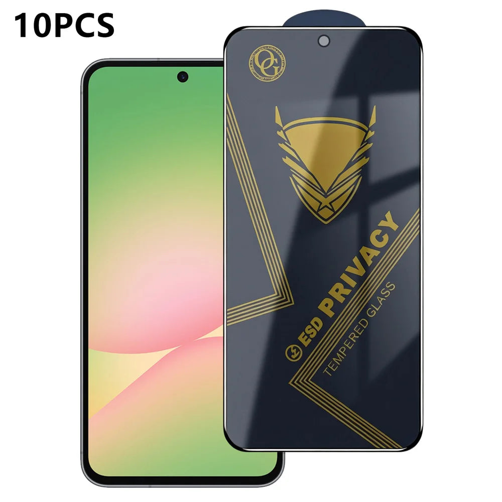 For Samsung Galaxy A56 5G 10Pcs Privacy Screen Protector 28° Anti-Spy Anti-Static High Aluminium-silicon Glass Film - Black - 1