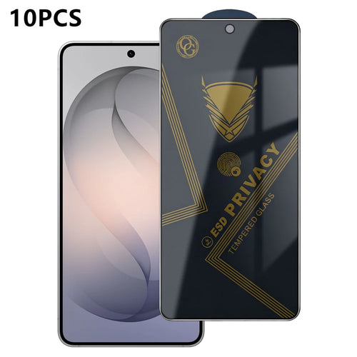 For Samsung Galaxy S26+ 10Pcs Privacy Screen Protector 28° Anti-Spy Anti-Static High Aluminium-silicon Glass Film - Black - 1