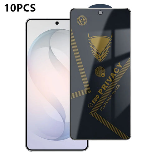 For Samsung Galaxy S26 Ultra 10Pcs Privacy Screen Protector 28° Anti-Spy Anti-Static High Aluminium-silicon Glass Film - Black - 1
