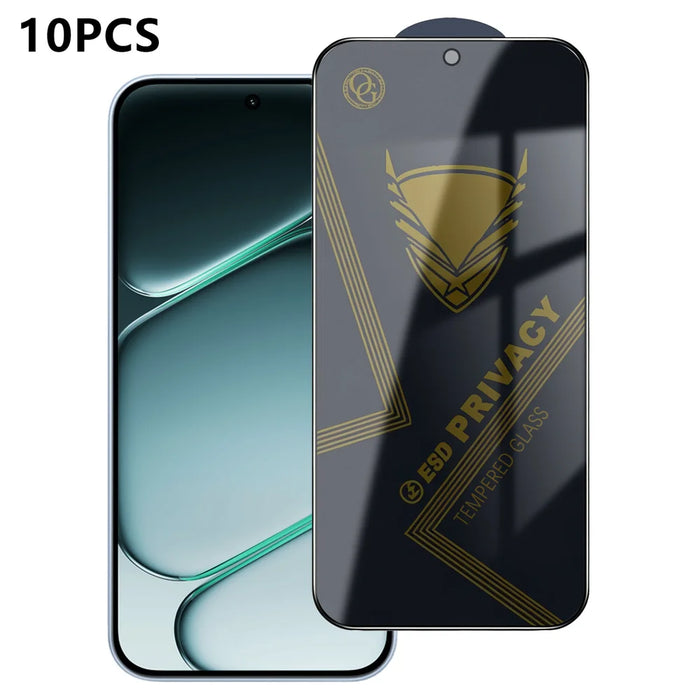 For OnePlus Nord CE6 5G 10Pcs Privacy Screen Protector 28° Anti-Spy Anti-Static High Aluminium-silicon Glass Film - Black - 1