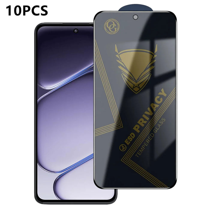 For OnePlus Nord CE6 Lite 5G 10Pcs Privacy Screen Protector 28° Anti-Spy Anti-Static High Aluminium-silicon Glass Film - Black - 1