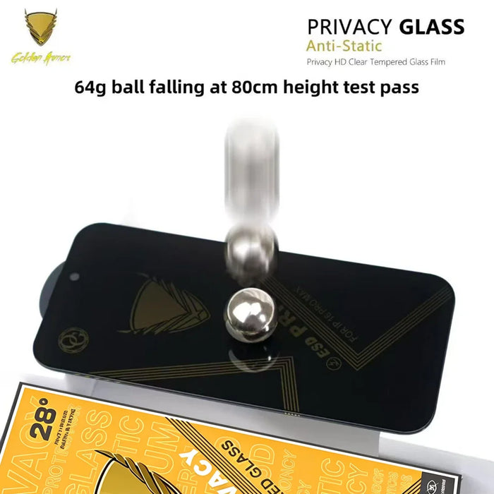 For iPhone 13 Pro Max 10Pcs Privacy Screen Protector 28° Anti-Spy Anti-Static High Aluminium-silicon Glass Film - Black - 4