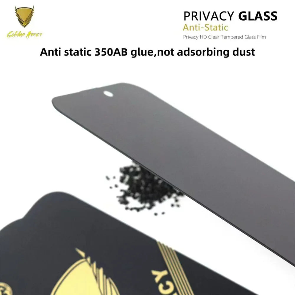 For iPhone 12 Pro Max 10Pcs Privacy Screen Protector 28° Anti-Spy Anti-Static High Aluminium-silicon Glass Film - Black - 7