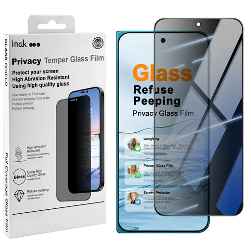IMAK for vivo X Fold6 5G Anti Peep Tempered Glass Screen Protector Full Coverage - Black - Black - 2