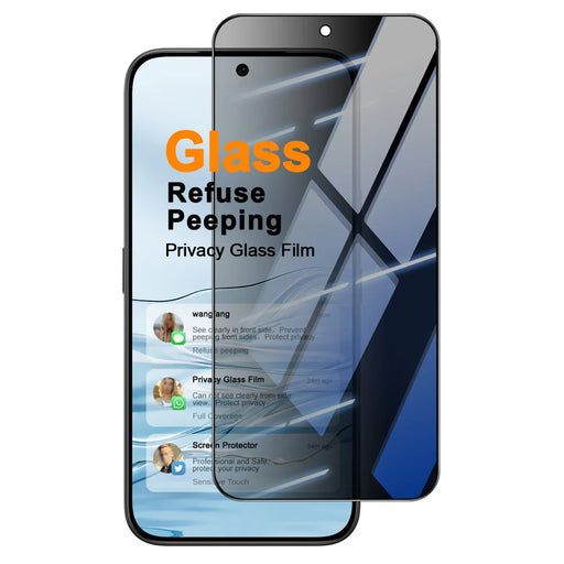 IMAK for Honor X70 Pro Max 5G / Honor X80 Pro Max 5G / TECNO Camon 50 4G Privacy Screen Protector Anti Peep Full Cover Tempered Glass Film (Fingerprint Unlock) - Black - 1