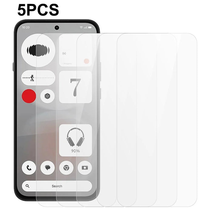 5Pcs For Nothing Phone (4b) Front Screen Protector 0.3mm 2.5D Tempered Glass Film, Not Full Covering - Transparent - 1