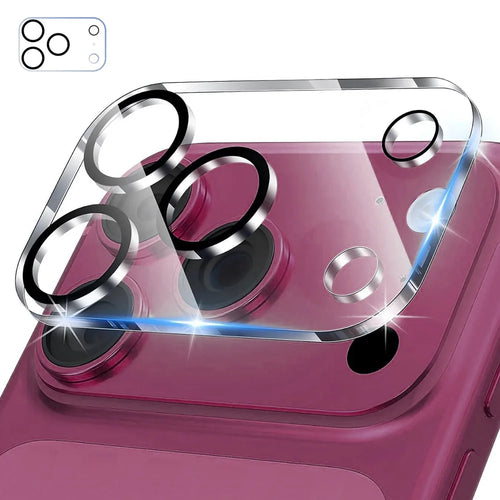 HAT PRINCE for iPhone 18 Pro Max Camera Lens Protector ENKAY  Tempered Glass Lens Film with Black Ring - Transparent - 1