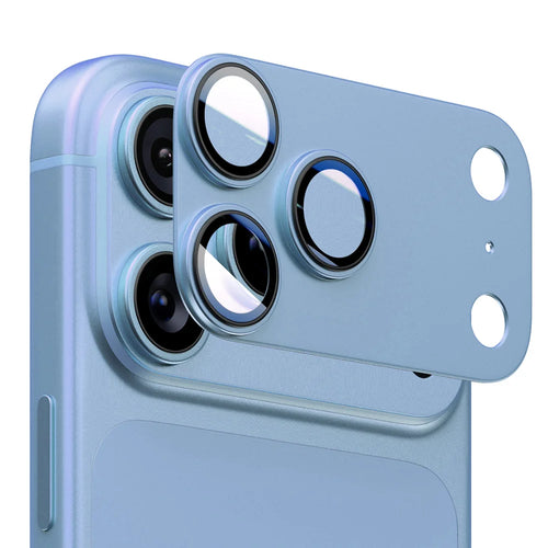 HAT PRINCE for iPhone 18 Pro ENKAY  Camera Lens Protector Matte AR Metal + Tempered Glass Lens Film - Light Blue - 1