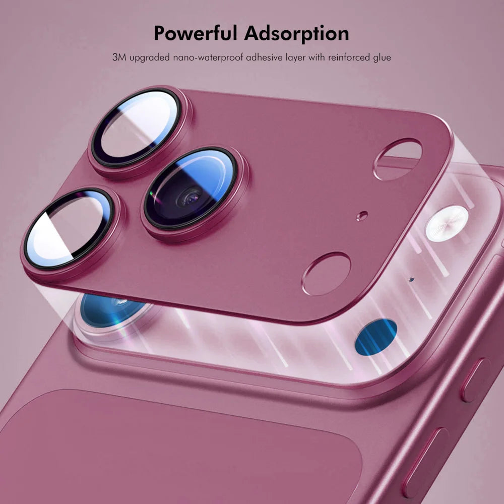 HAT PRINCE for iPhone 18 Pro ENKAY  Camera Lens Protector Matte AR Metal + Tempered Glass Lens Film - Light Blue - 4