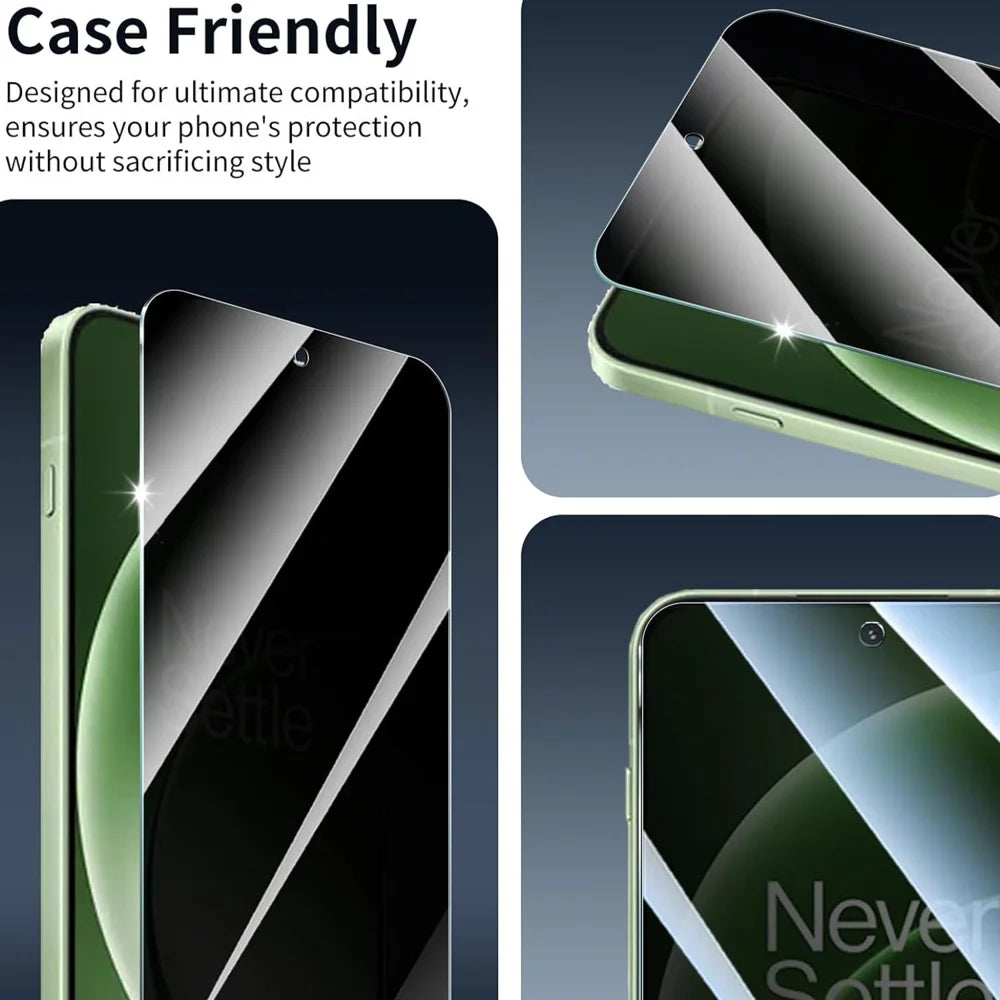 For OnePlus Turbo 6X Pro 5G Anti Spy Privacy Full Screen Protector Black Edge High Aluminium-silicon Glass Film - Black - 5