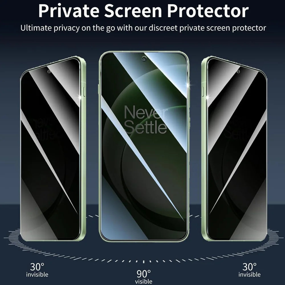 For OnePlus Turbo 6V 5G / OnePlus Turbo 6 5G Anti Spy Privacy Full Screen Protector Black Edge High Aluminium-silicon Glass Film - Black - 2