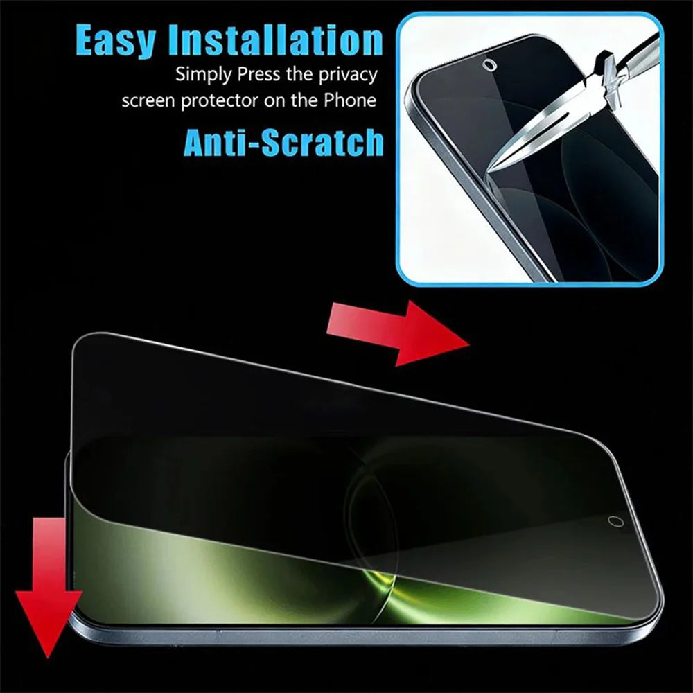 For vivo X Fold6 5G Anti Spy Privacy Full Screen Protector Black Edge High Aluminium-silicon Glass Film - Black - 4