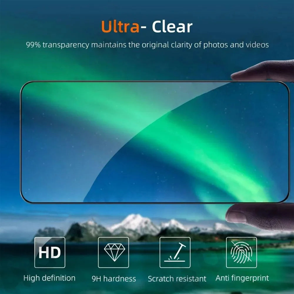 For vivo X Fold6 5G HD Full Screen Protector Silk Printing Black Edge High Aluminium-silicon Glass Film - Transparent - 2