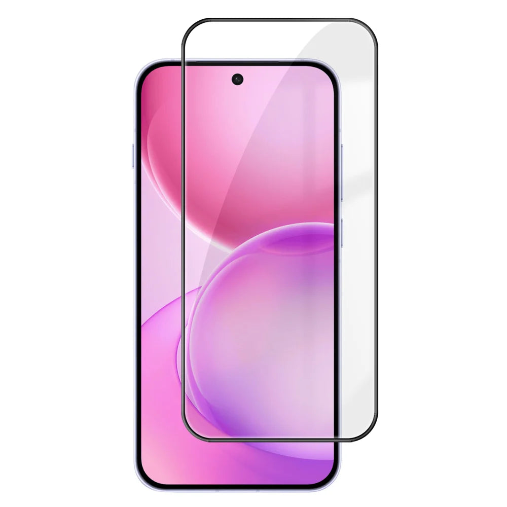 For Oppo Reno16 5G (Global) HD Full Screen Protector Silk Printing Black Edge High Aluminium-silicon Glass Film - Transparent - 1