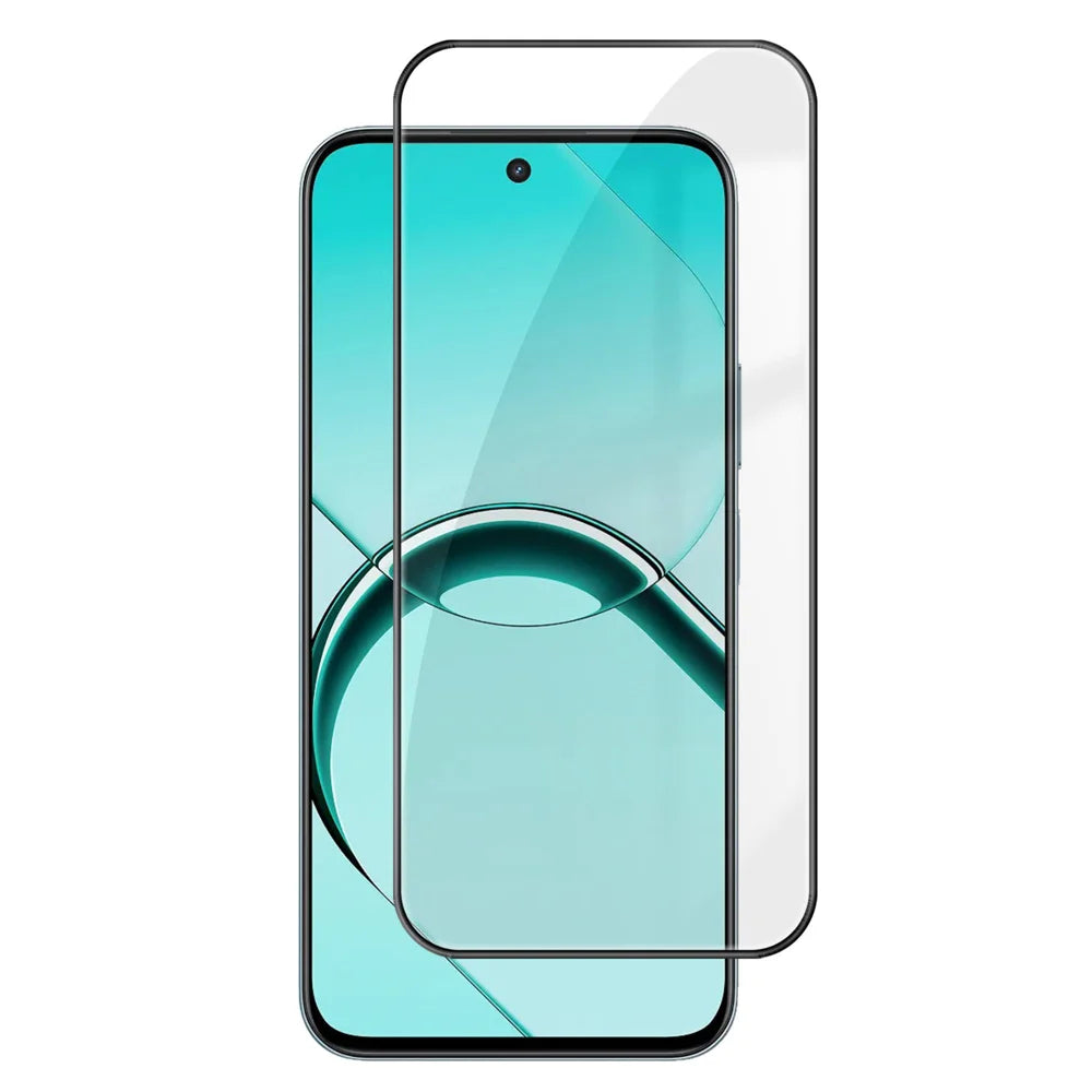 For Realme 16T 5G HD Full Screen Protector Silk Printing Black Edge High Aluminium-silicon Glass Film - Transparent - 1