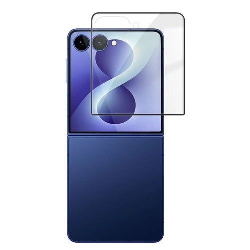 For Samsung Galaxy Z Flip8 HD Full Screen Protector Silk Printing Black Edge High Aluminium-silicon Glass Film - Transparent - 1
