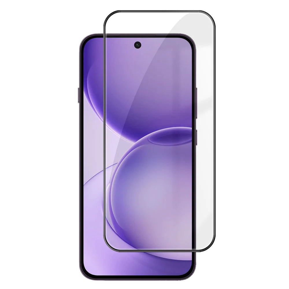 For Oppo Reno16 F 5G HD Full Screen Protector Silk Printing Black Edge High Aluminium-silicon Glass Film - Transparent - 1