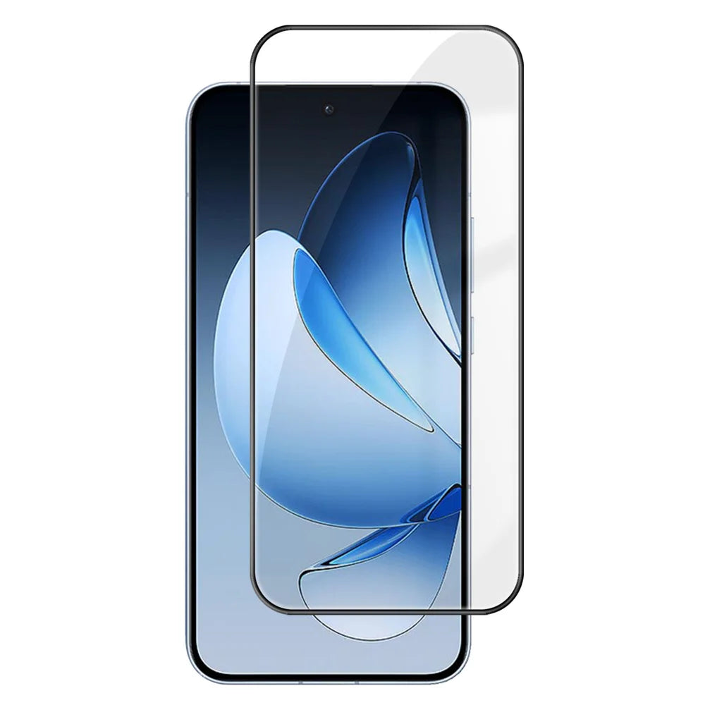For Oppo Reno13 A 5G HD Full Screen Protector Silk Printing Black Edge High Aluminium-silicon Glass Film - Transparent - 1