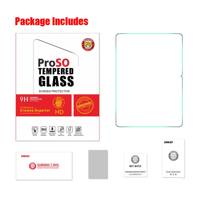 HAT PRINCE for Oppo Pad 5 Pro / OnePlus Pad 4 Full Screen Protector ENKAY  9H 2.5D 0.33mm HD High Aluminium-silicon Glass Film, Full Glue - Transparent - 7