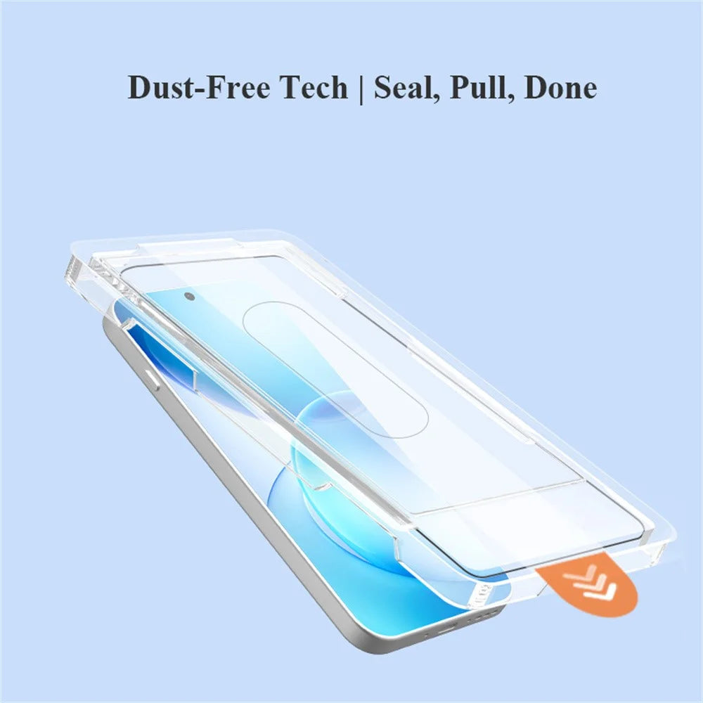 LEREACH 2Pcs For Oppo Reno16 F 5G  /  Reno16 FS 5G  /  Reno15 F 5G  /  Reno15 5G (Global)  /  Reno15 FS 5G Tempered Glass Full Screen Protector Anti-Fingerprint Film with Dust-Free Installation Tool - Black - 3