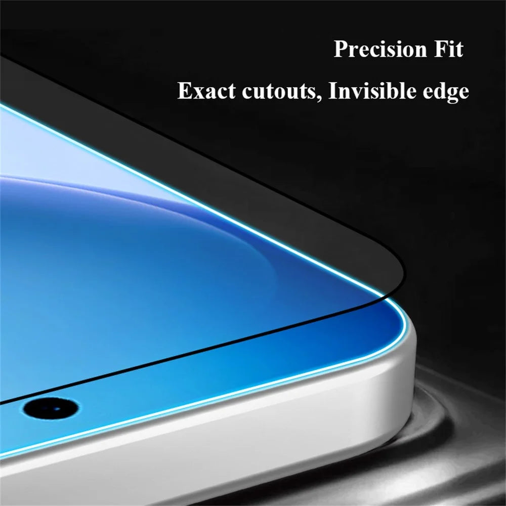 LEREACH 2Pcs For Oppo Reno16 F 5G  /  Reno16 FS 5G  /  Reno15 F 5G  /  Reno15 5G (Global)  /  Reno15 FS 5G Tempered Glass Full Screen Protector Anti-Fingerprint Film with Dust-Free Installation Tool - Black - 6