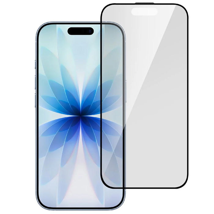 For iPhone 17 Pro Max AGC Glass Screen Protector Silk Printing Matte Full Glue Full Cover Film - Black - 1