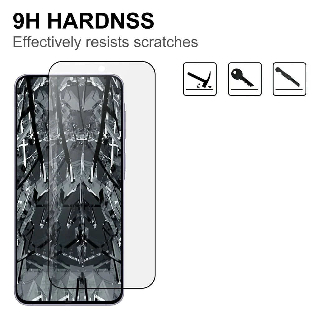 For Samsung Galaxy A57 5G AGC Glass Screen Protector Silk Printing Matte Full Glue Full Cover Film - Black - 3