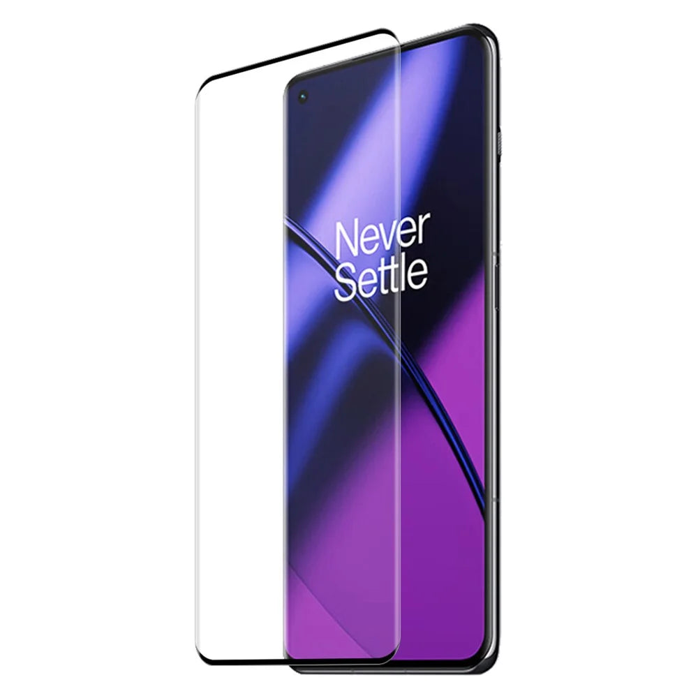 ENKAY HAT PRINCE For OnePlus 11 5G Tempered Glass Film 3D Curved Side Glue HD Clear Full Screen Protector Support Fingerprint Unlock - 1