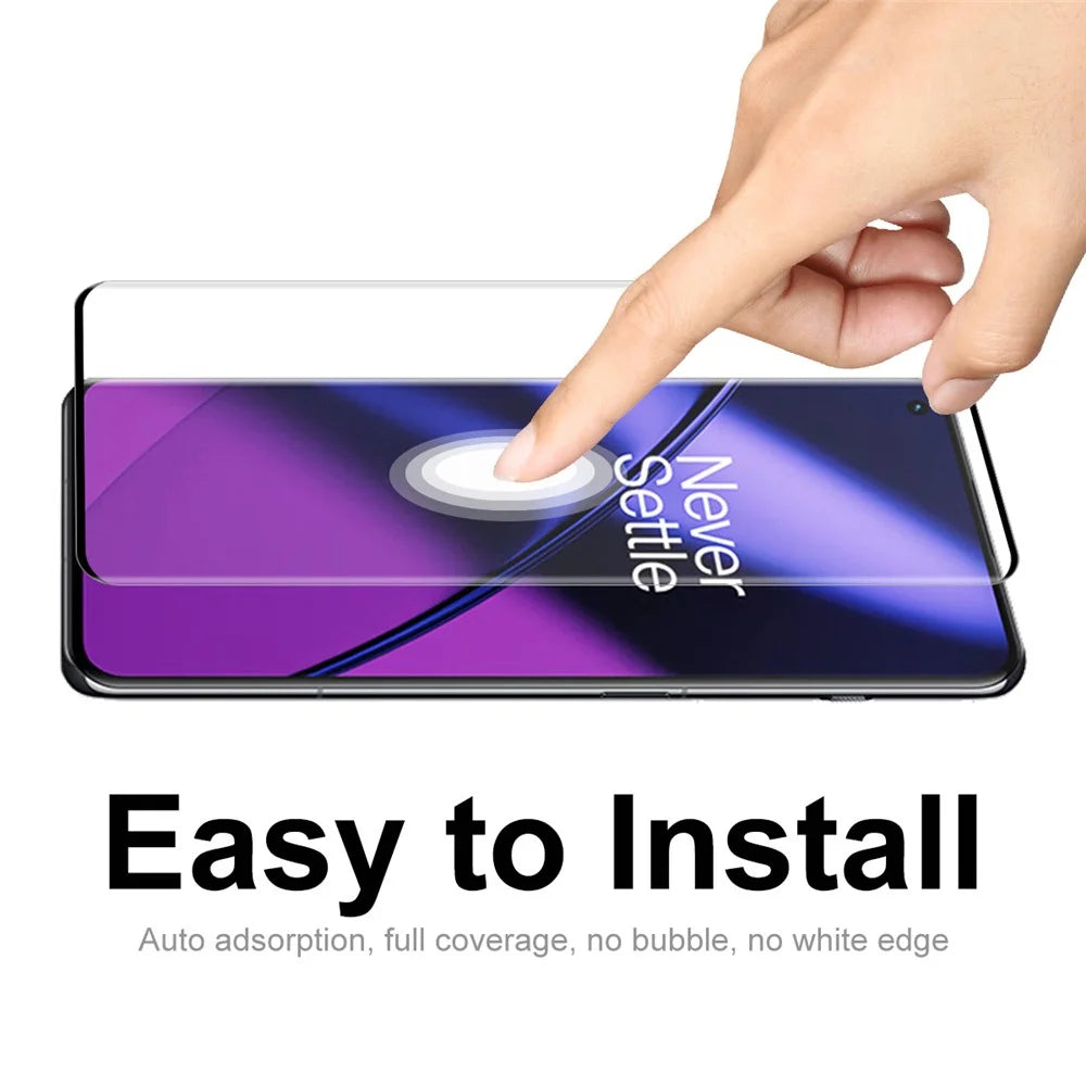 ENKAY HAT PRINCE For OnePlus 11 5G Tempered Glass Film 3D Curved Side Glue HD Clear Full Screen Protector Support Fingerprint Unlock - 5