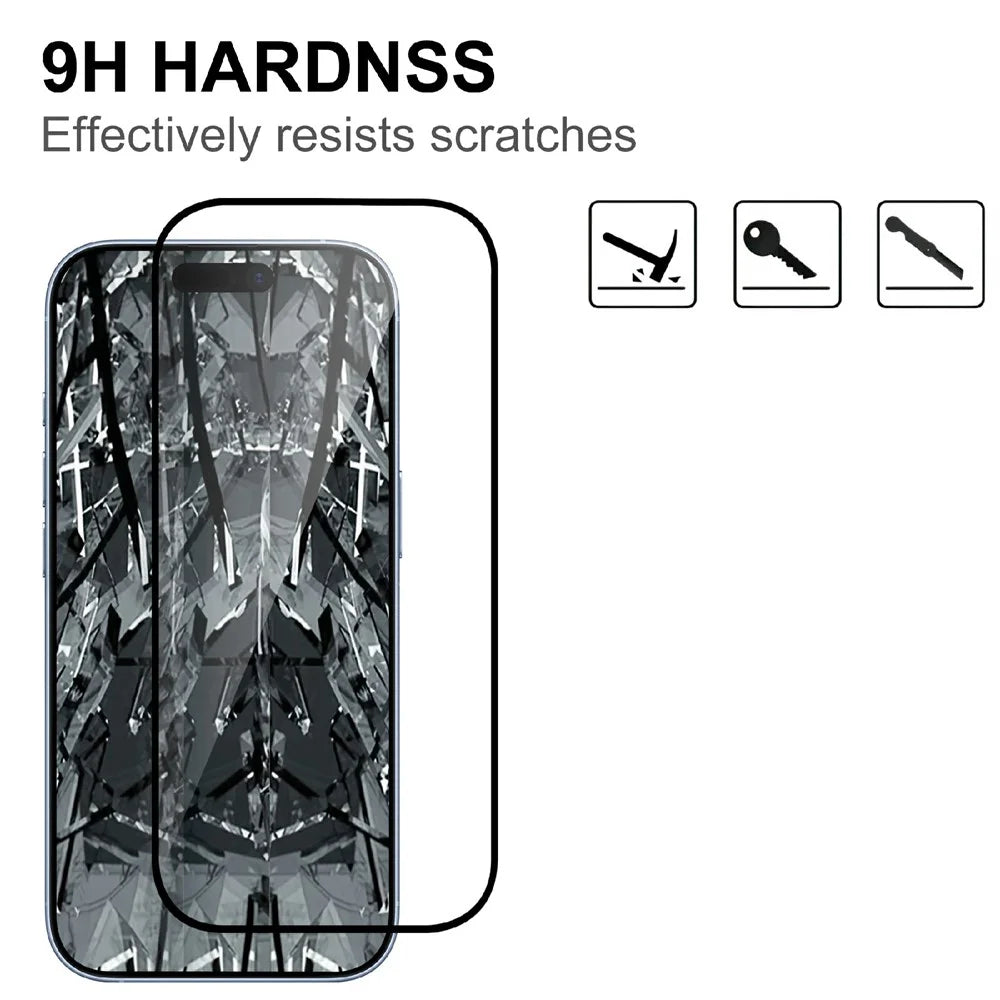 For iPhone 18 Pro Max AGC Tempered Glass with Black Edge Full Glue Full Coverage Screen Protector - 3
