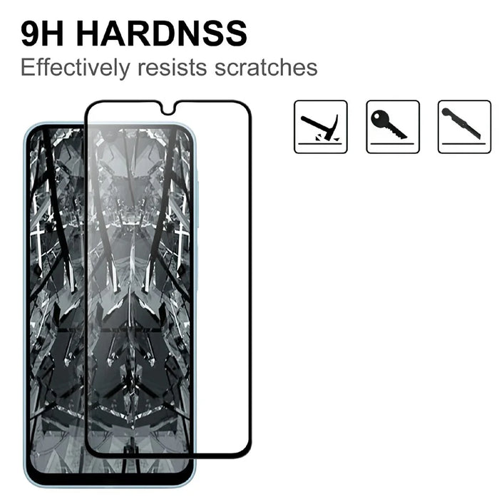 For Samsung Galaxy A08 5G AGC Tempered Glass with Black Edge Full Glue Full Coverage Screen Protector - 3