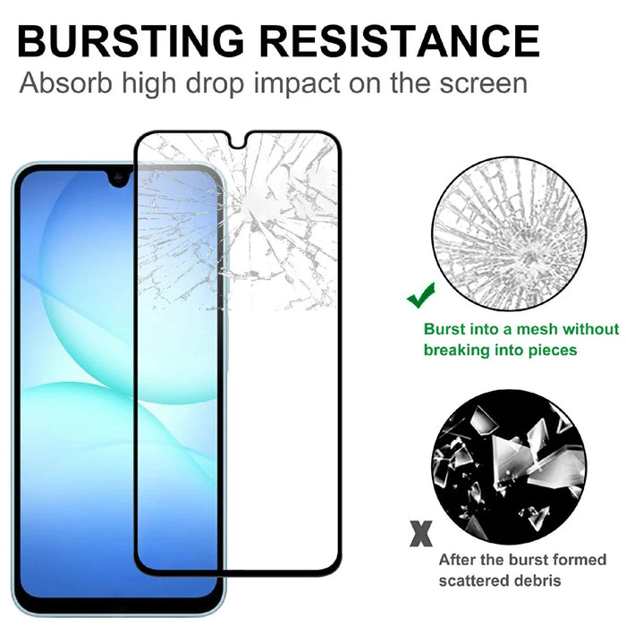 For Samsung Galaxy A08 5G AGC Tempered Glass with Black Edge Full Glue Full Coverage Screen Protector - 4